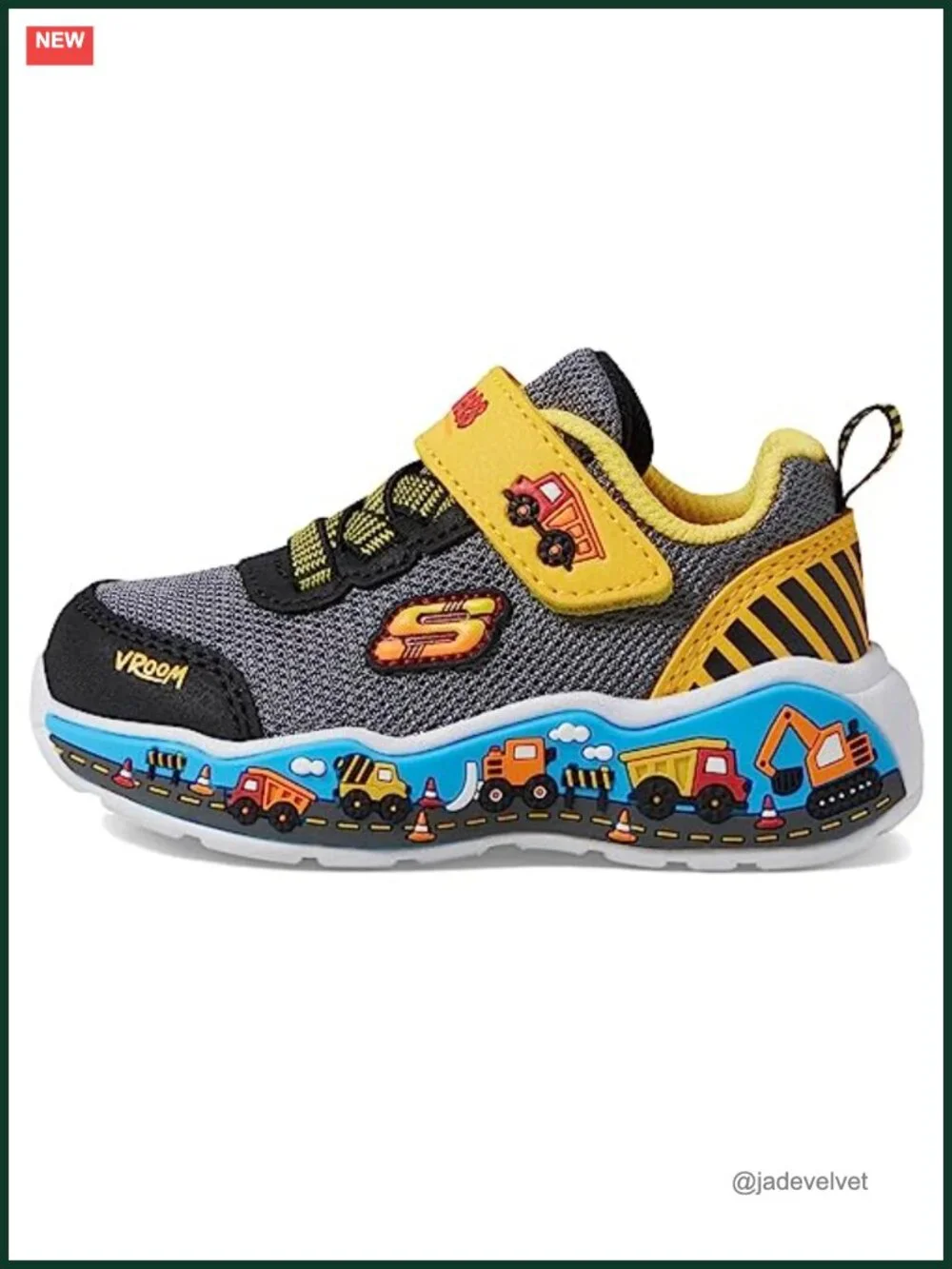 Boys' Sneakers with Stretch Laces and Adjustable Strap